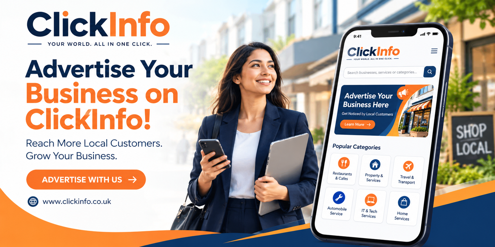 ClickInfo Local Business Advertising Banner